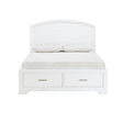 Hudson White Full Storage Platform Bed by Homelegance at Eve Furniture