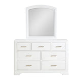 Hudson White Mirror (Mirror Only) by Homelegance at Eve Furniture