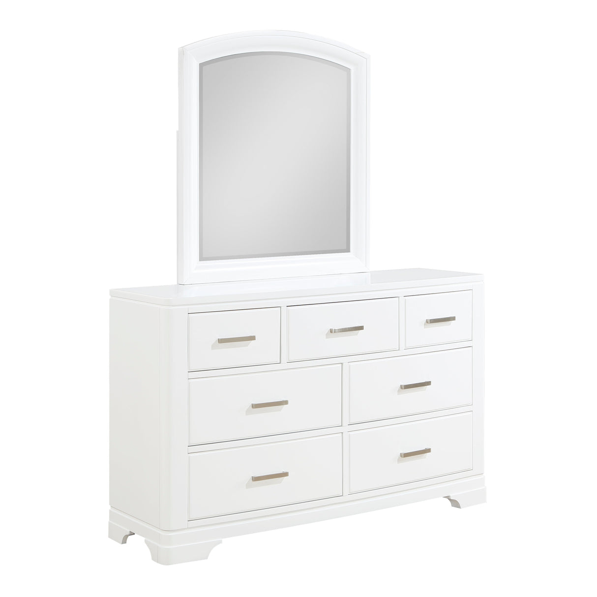 Hudson White Mirror (Mirror Only) by Homelegance at Eve Furniture
