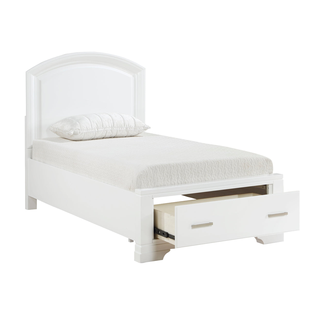 Hudson White Twin Storage Platform Bed by Homelegance at Eve Furniture