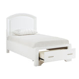 Hudson White Twin Storage Platform Bed by Homelegance at Eve Furniture