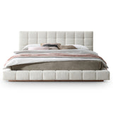 Hudson Ivory Boucle King Bed by Ashcroft Imports at Eve Furniture