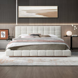 Hudson Ivory Boucle King Bed by Ashcroft Imports at Eve Furniture