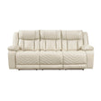 Huron Beige Power Double Reclining Sofa by Homelegance at Eve Furniture