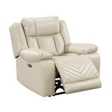 Huron Beige Power Reclining Chair by Homelegance at Eve Furniture