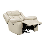 Huron Beige Power Reclining Chair by Homelegance at Eve Furniture