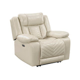 Huron Beige Power Reclining Chair by Homelegance at Eve Furniture