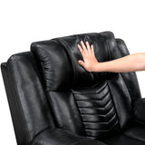 Huron Black Power Reclining Chair by Homelegance at Eve Furniture
