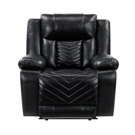 Huron Black Power Reclining Chair by Homelegance at Eve Furniture