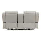 Huron Gray Power Double Reclining Loveseat with Center Console by Homelegance at Eve Furniture