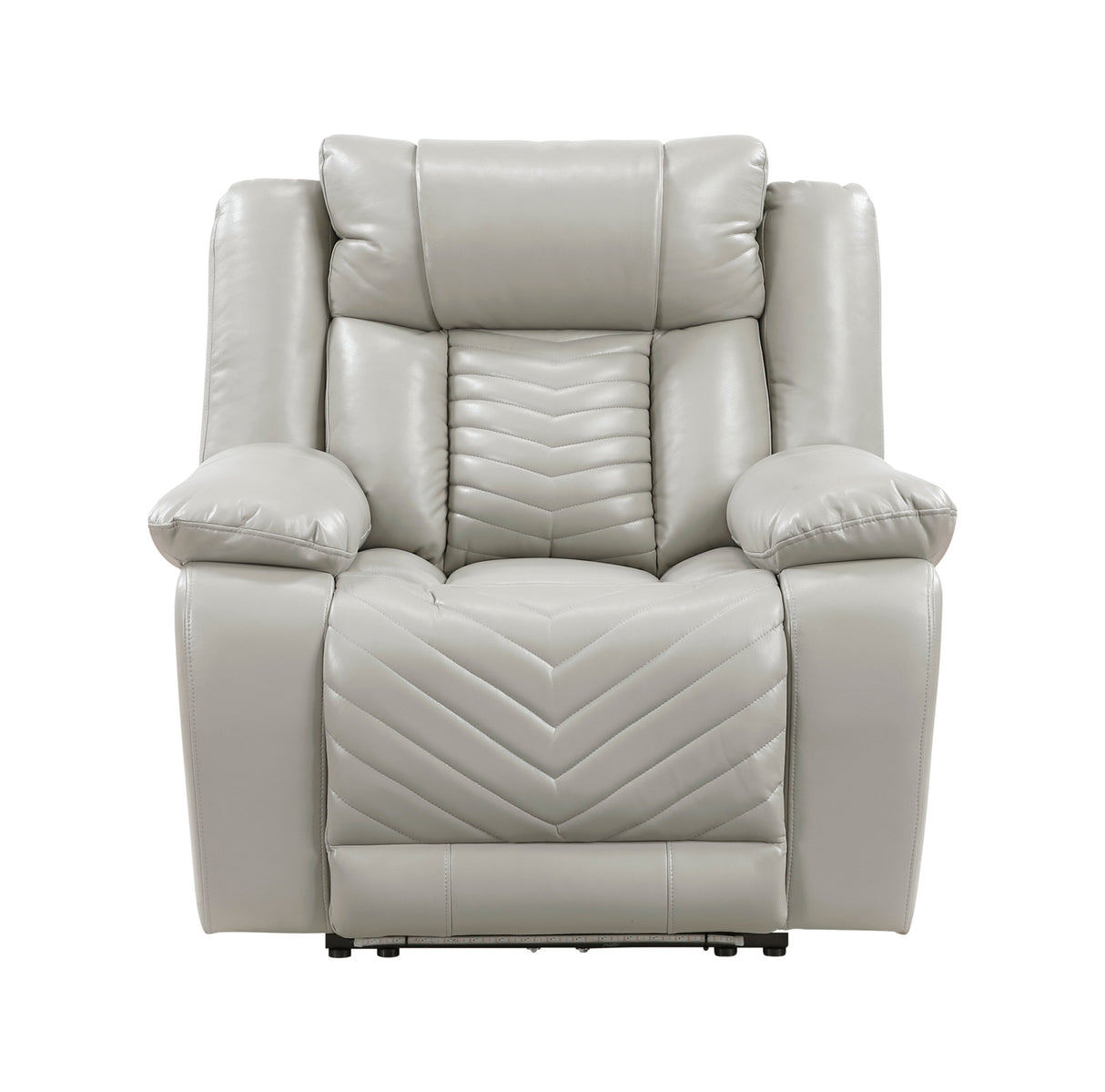 Huron Gray Power Reclining Chair by Homelegance at Eve Furniture