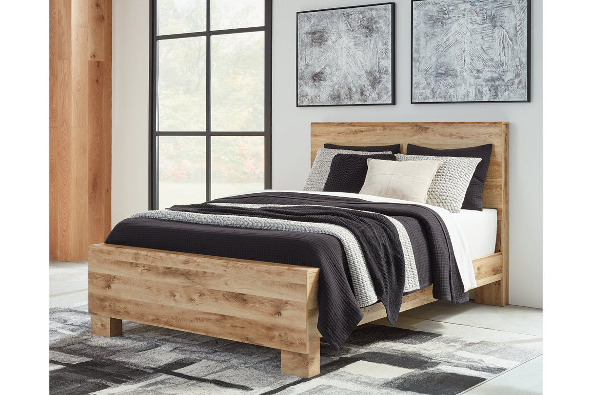 Hyanna Tan Brown Panel Bedroom Set by Ashley at Eve Furniture