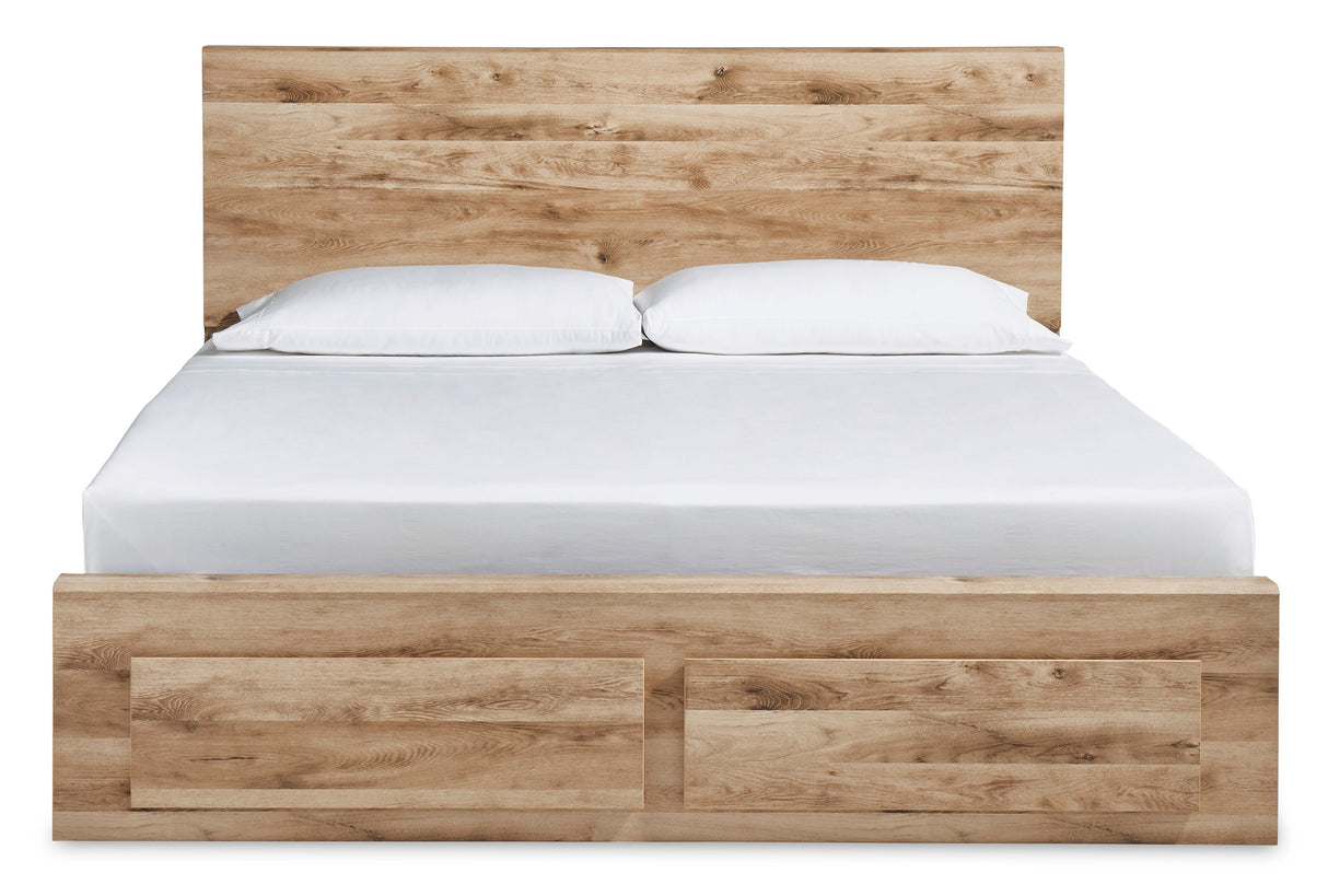 Hyanna Tan Brown Panel Storage Bedroom Set by Ashley at Eve Furniture
