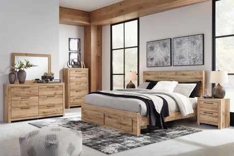 Hyanna Tan Brown Panel Storage Bedroom Set by Ashley at Eve Furniture