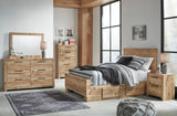 Hyanna Tan Brown Youth One Side Storage Panel Bedroom Set by Ashley at Eve Furniture