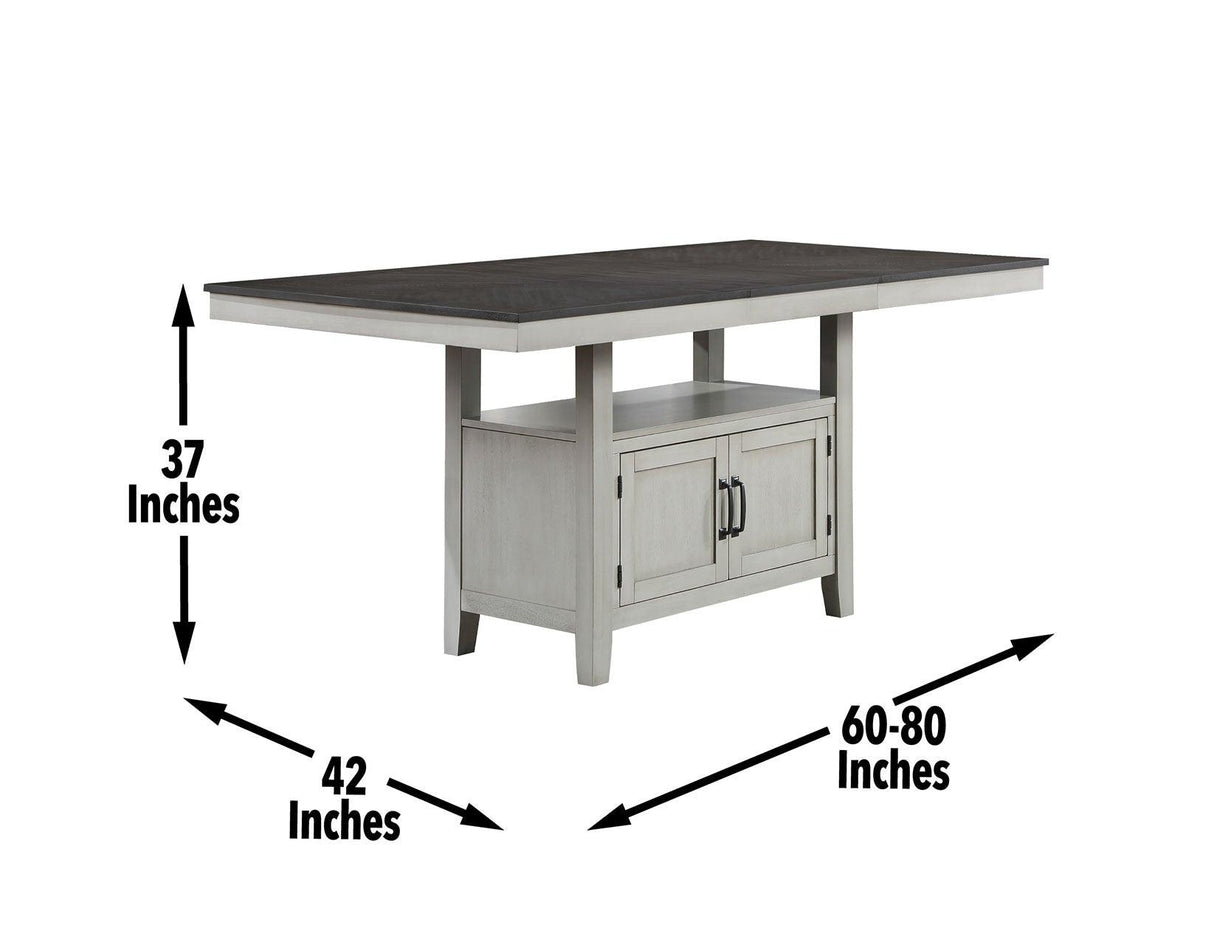 Hyland 80-inch Counter Table w/20-inch Leaf by Steve Silver at Eve Furniture