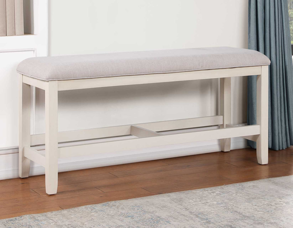 Hyland Vanilla Counter Height Dining Bench by Steve Silver at Eve Furniture