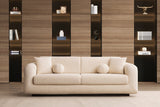 Damla Cream Loveseat 80”