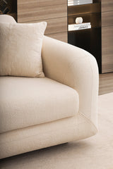 Damla Cream Living Room Set