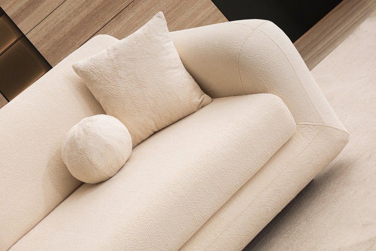 Damla Cream Living Room Set
