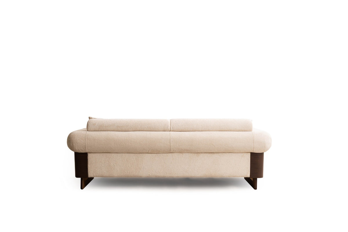 Damla Cream Loveseat 80”