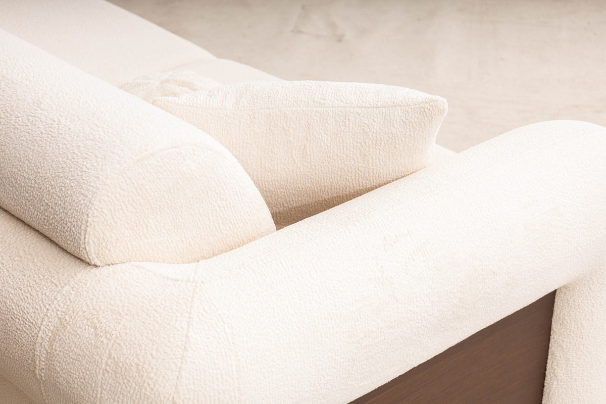 Damla Cream Living Room Set