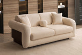 Damla Cream Loveseat 80”