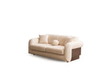 Damla Cream Loveseat 80”