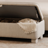 Ichigo Light Grey Storage Bench by Moe's Home at Eve Furniture