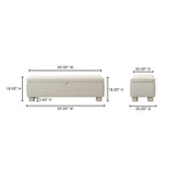Ichigo Light Grey Storage Bench by Moe's Home at Eve Furniture