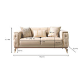 Belinda Ivory Velvet Sofa 89" & Loveseat 69"