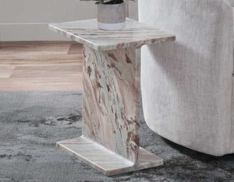 Irma Toronto Brown Marble Accent Table by Steve Silver at Eve Furniture
