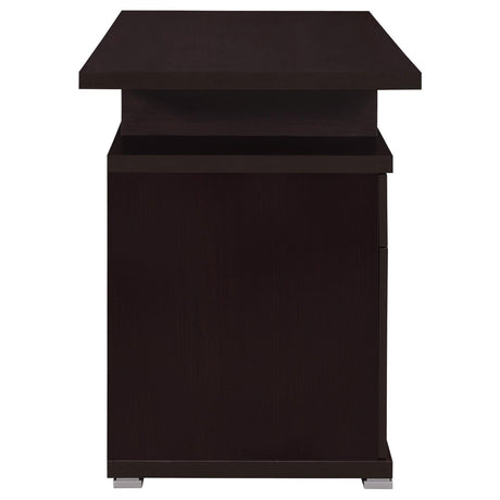 Irving Cappuccino 2-Drawer Office Desk with Cabinet by Coaster at Eve Furniture