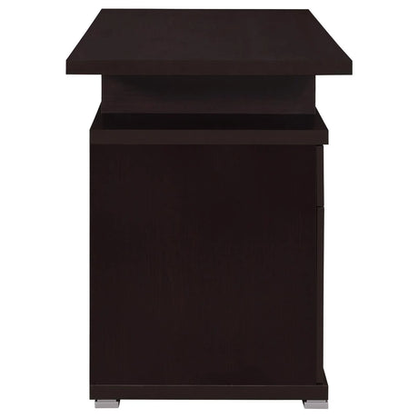 Irving Cappuccino 2-Drawer Office Desk with Cabinet by Coaster at Eve Furniture