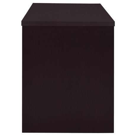 Irving Cappuccino 2-Drawer Office Desk with Cabinet by Coaster at Eve Furniture