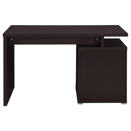 Irving Cappuccino 2-Drawer Office Desk with Cabinet by Coaster at Eve Furniture
