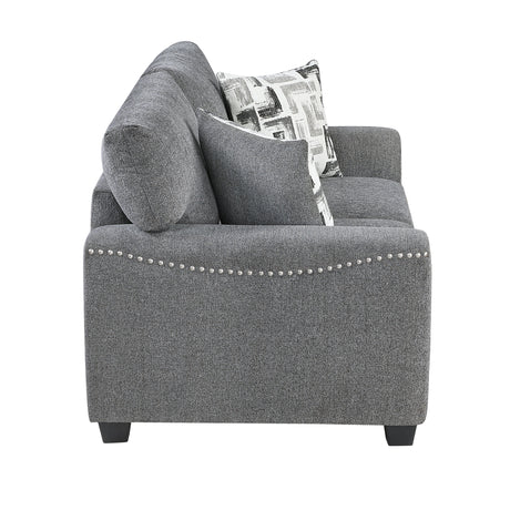 Isabel Dark Gray Loveseat by Homelegance at Eve Furniture