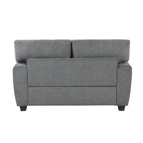 Isabel Dark Gray Loveseat by Homelegance at Eve Furniture
