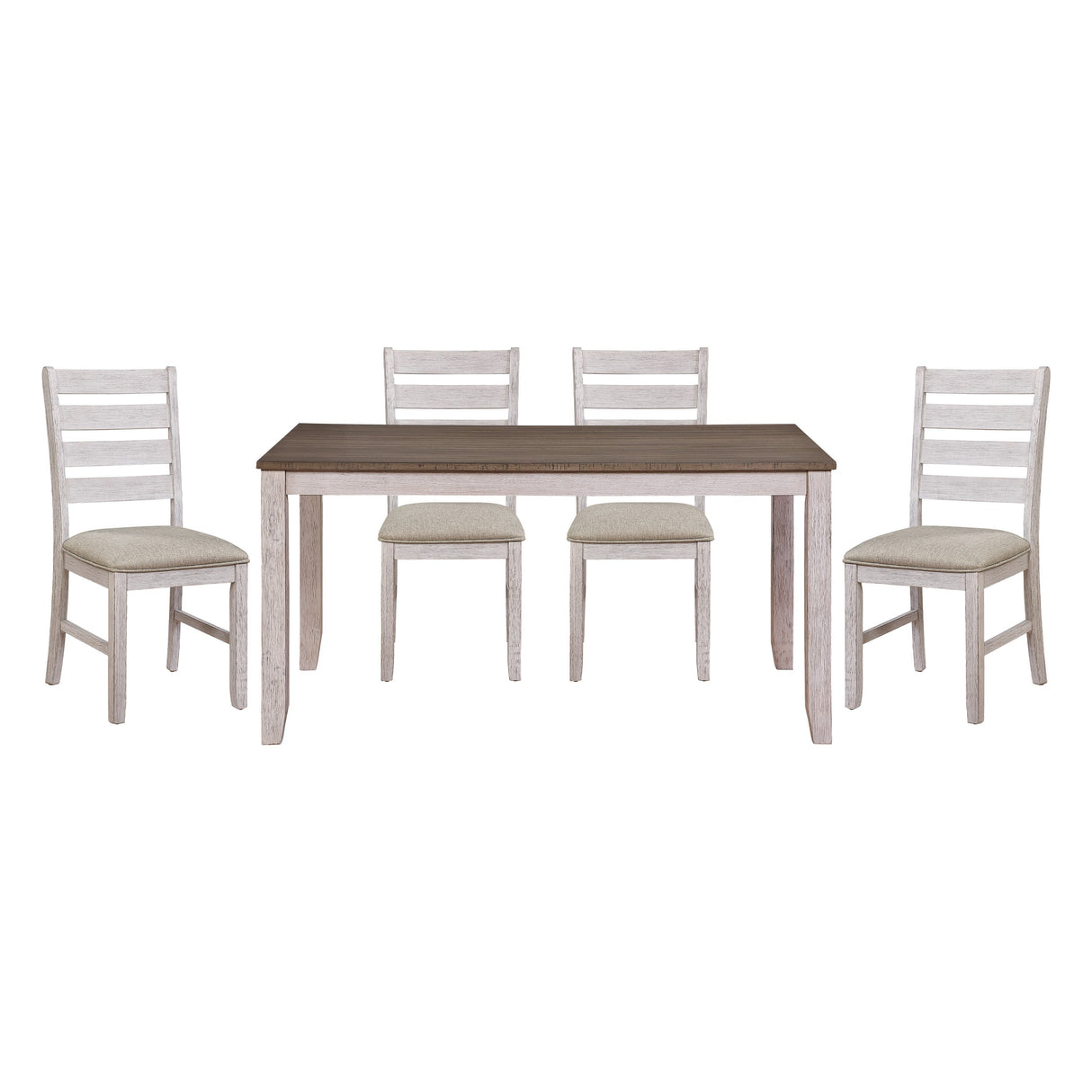 Ithaca Grayish White/Brown Dining Set by Homelegance at Eve Furniture