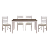 Ithaca Grayish White/Brown Dining Set by Homelegance at Eve Furniture