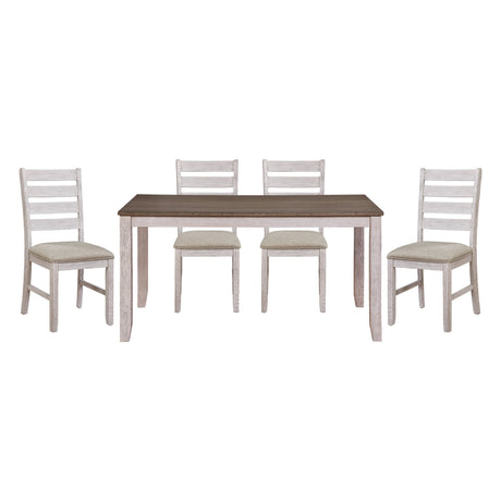 Ithaca Grayish White/Brown Dining Set by Homelegance at Eve Furniture