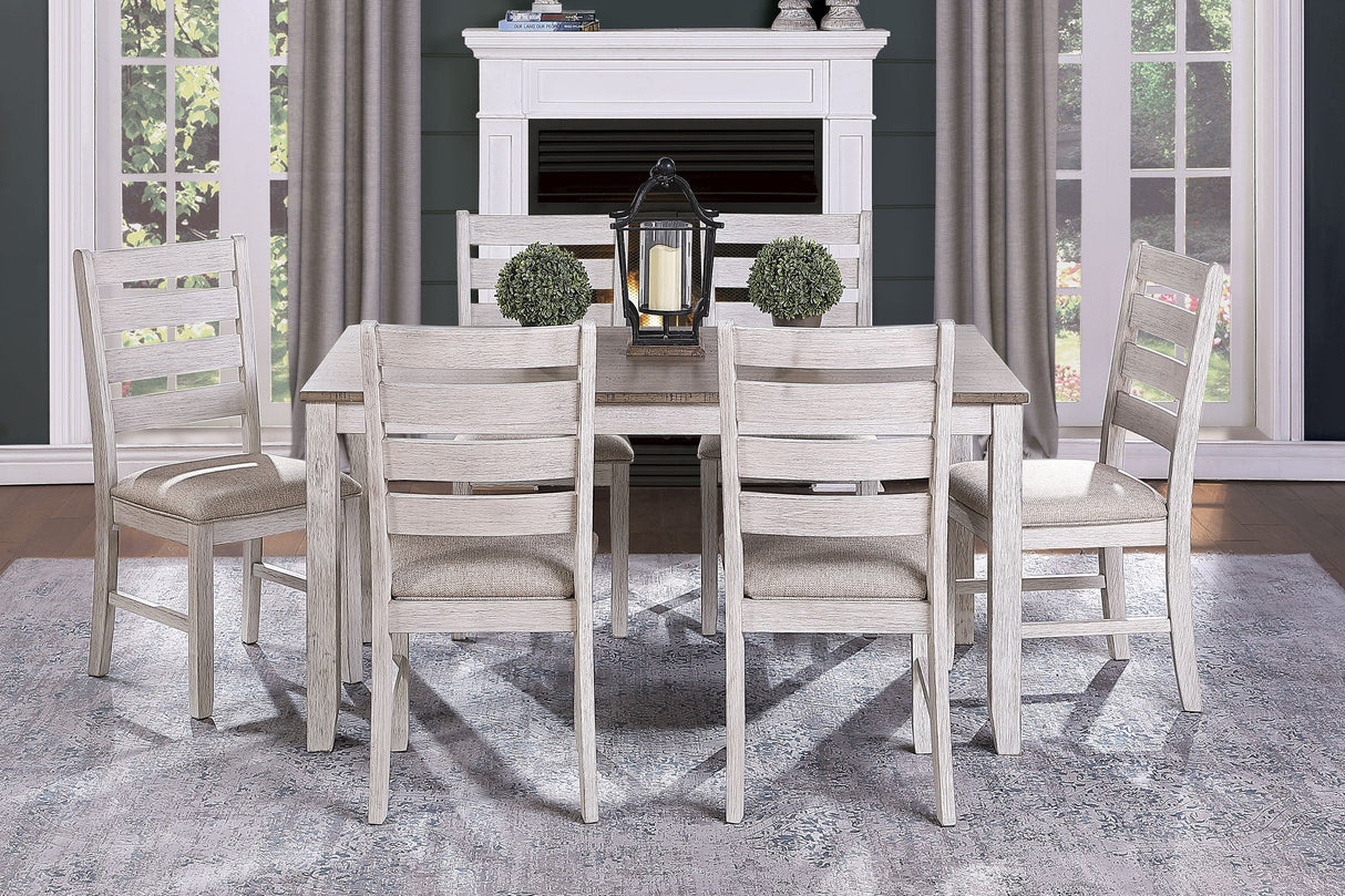 Ithaca Grayish White/Brown Dining Set by Homelegance at Eve Furniture