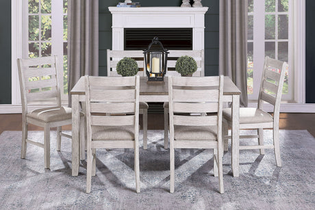Ithaca Grayish White/Brown Dining Set by Homelegance at Eve Furniture