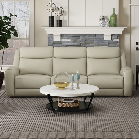 Jacobus Beige Manual Recliner Sofa by Furniture of America at Eve Furniture