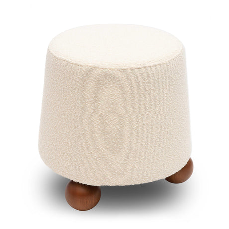 Jaine Boucle Stool by TOV Furniture at Eve Furniture