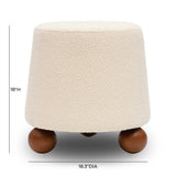 Jaine Boucle Stool by TOV Furniture at Eve Furniture