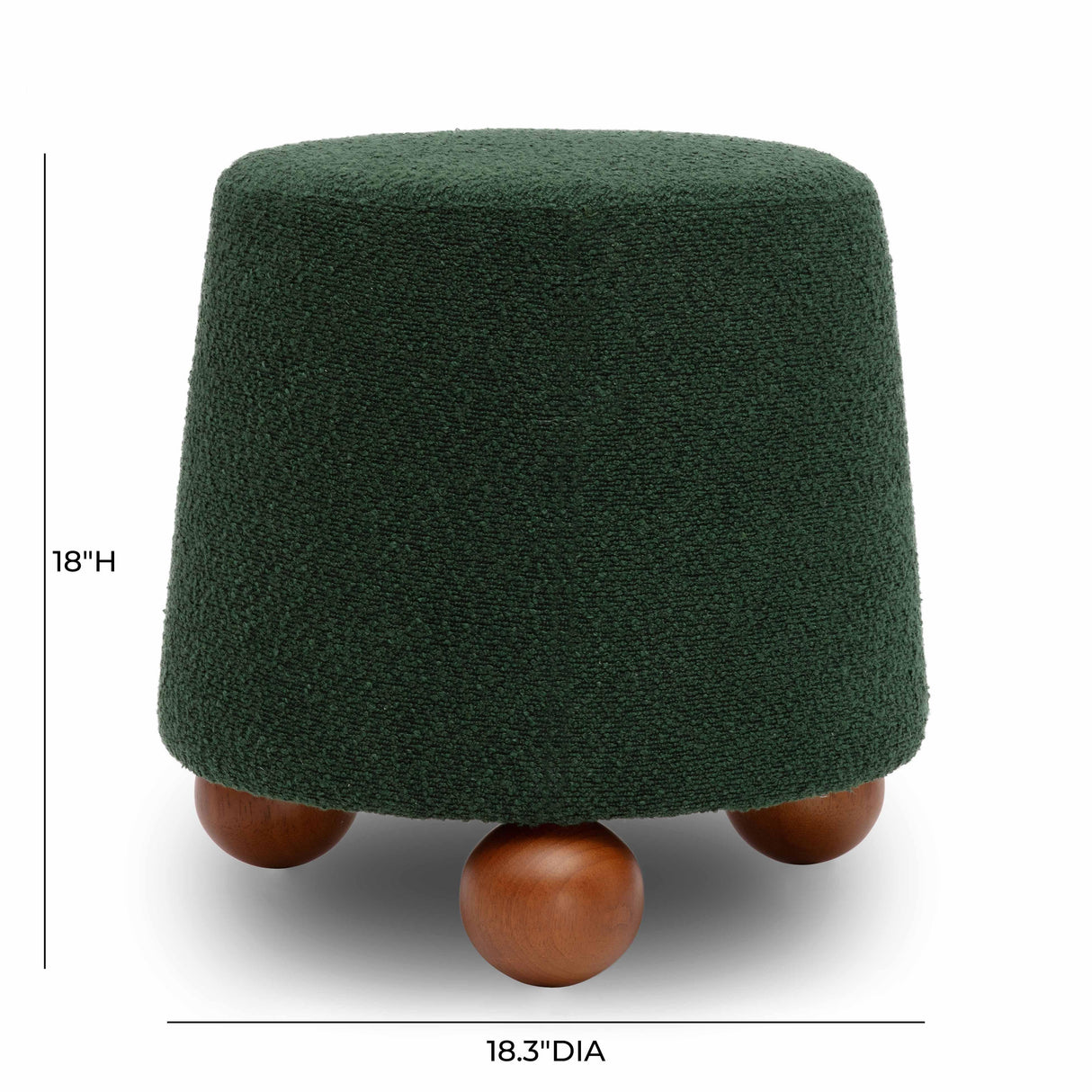 Jaine Boucle Stool by TOV Furniture at Eve Furniture