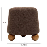 Jaine Boucle Stool by TOV Furniture at Eve Furniture