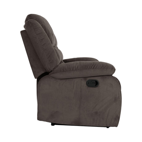 Jarita Chocolate Double Reclining Loveseat by Homelegance at Eve Furniture