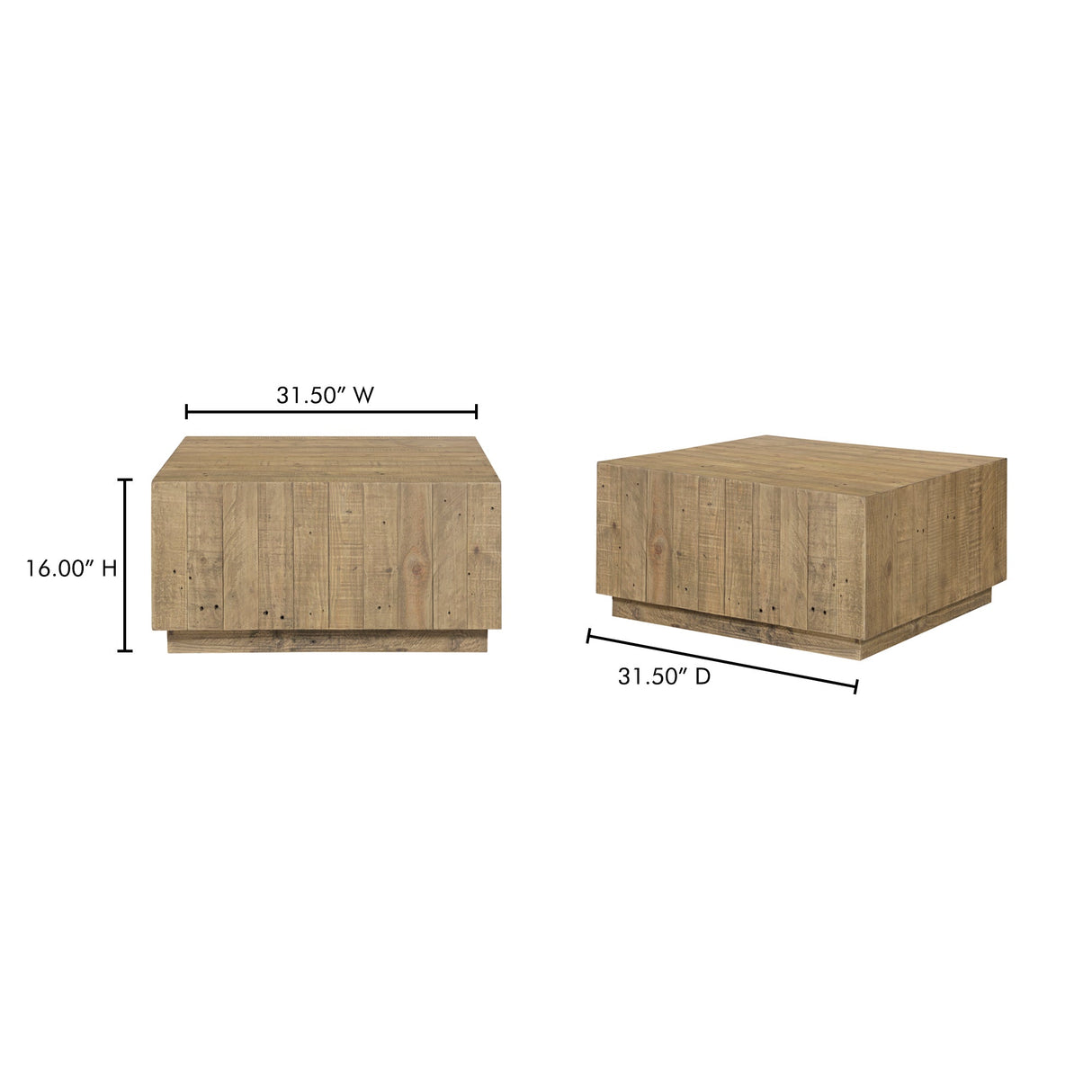 Jasper Natural Coffee Table by Moe's Home at Eve Furniture